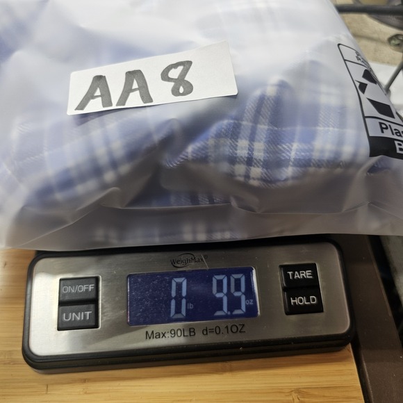 Polo Ralph Lauren Men's Long Sleeve Flannel Shirt White/Blue Plaid Size Large - Picture 8 of 8